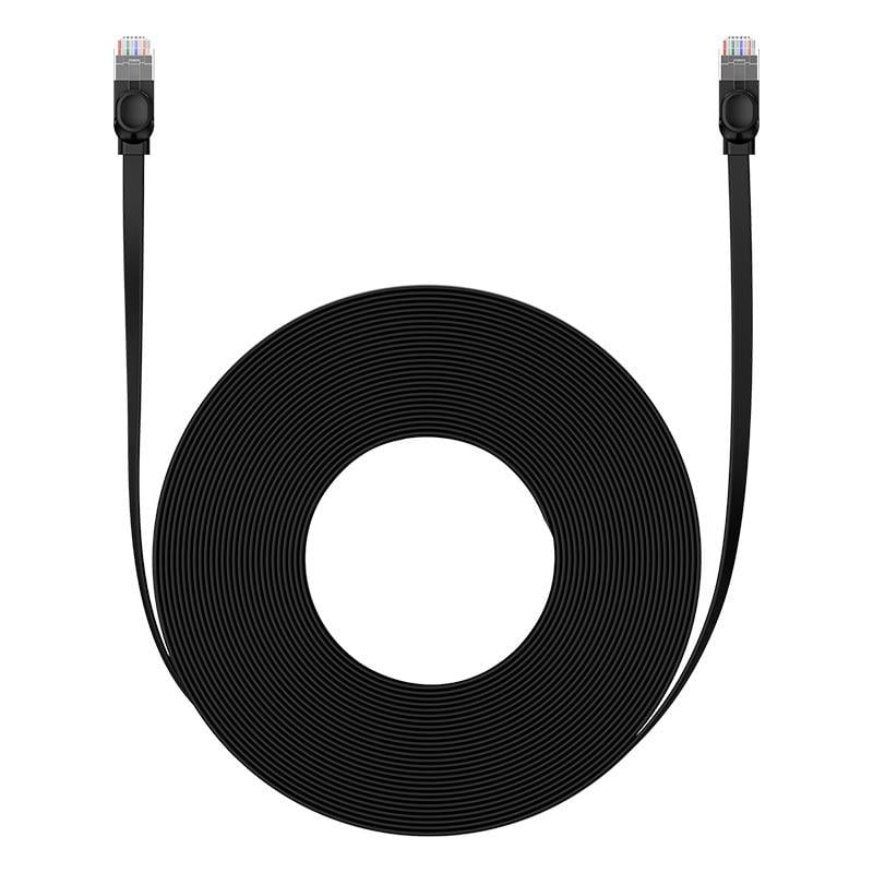 Патч-корд BASEUS High Speed CAT6 Gigabit Ethernet Cable Flat 20 м B00133205111-01 Black
