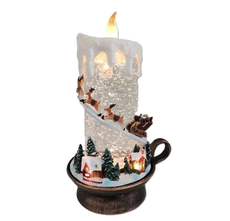 Ночник новогодний музыкальный XMAS 21020B 3580 Санта-Клаус White