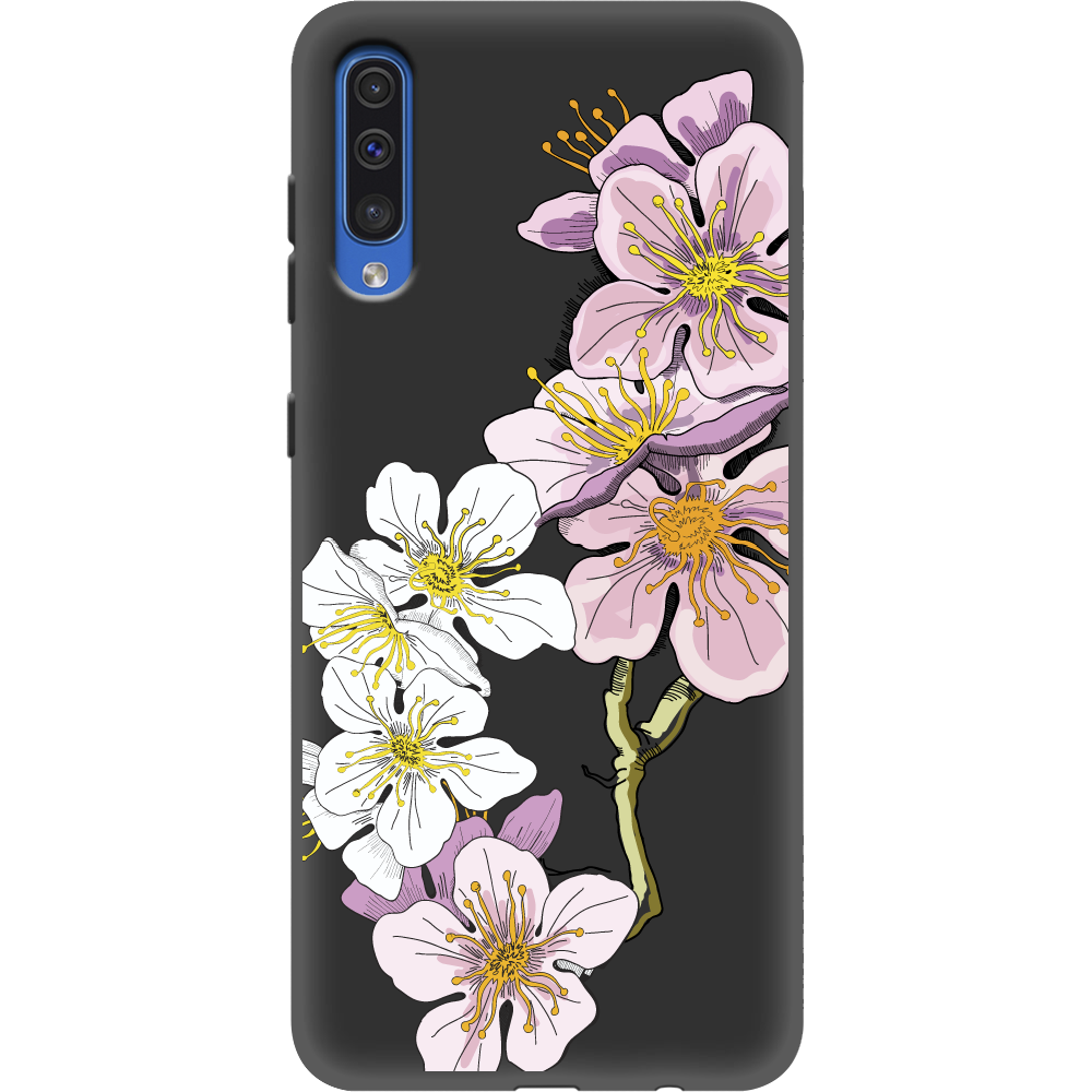 Чехол Boxface Samsung A505 Galaxy A50 Cherry Blossom Черный силикон (36417-cc4-36628)