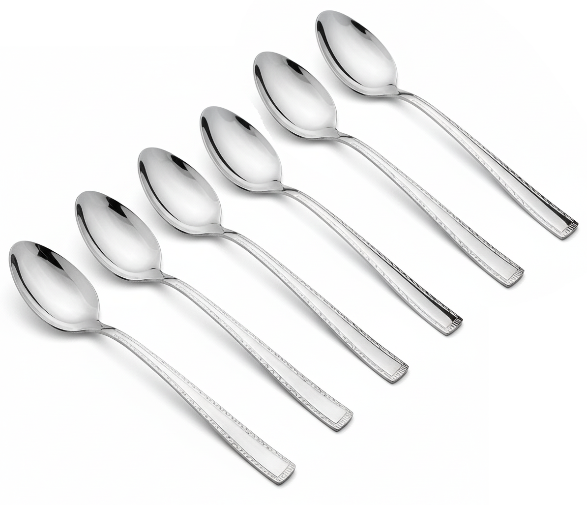 Ложки чайні Stenson Wild stone з нержавіючої сталі 6 шт. (30393)