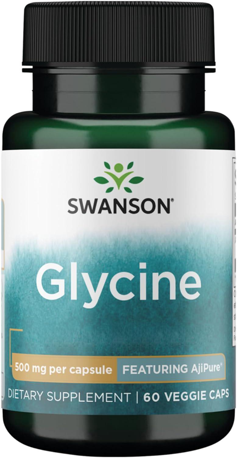 Гліцин Swanson Glycine 60 Veggie капсул 500 мг