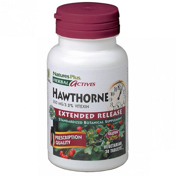 Комплекс для профілактики нервової системи Nature's Plus Herbal Actives Hawthorne 300 мг 30 Tabs