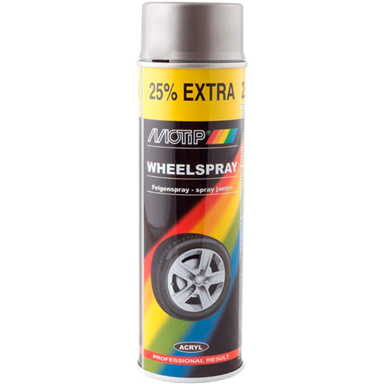 Фарба-емаль для дисків Motip Wheelspray 500 мл Сталевий Фарба-емаль для дисків Motip Wheelspray 500 мл Сталевий
