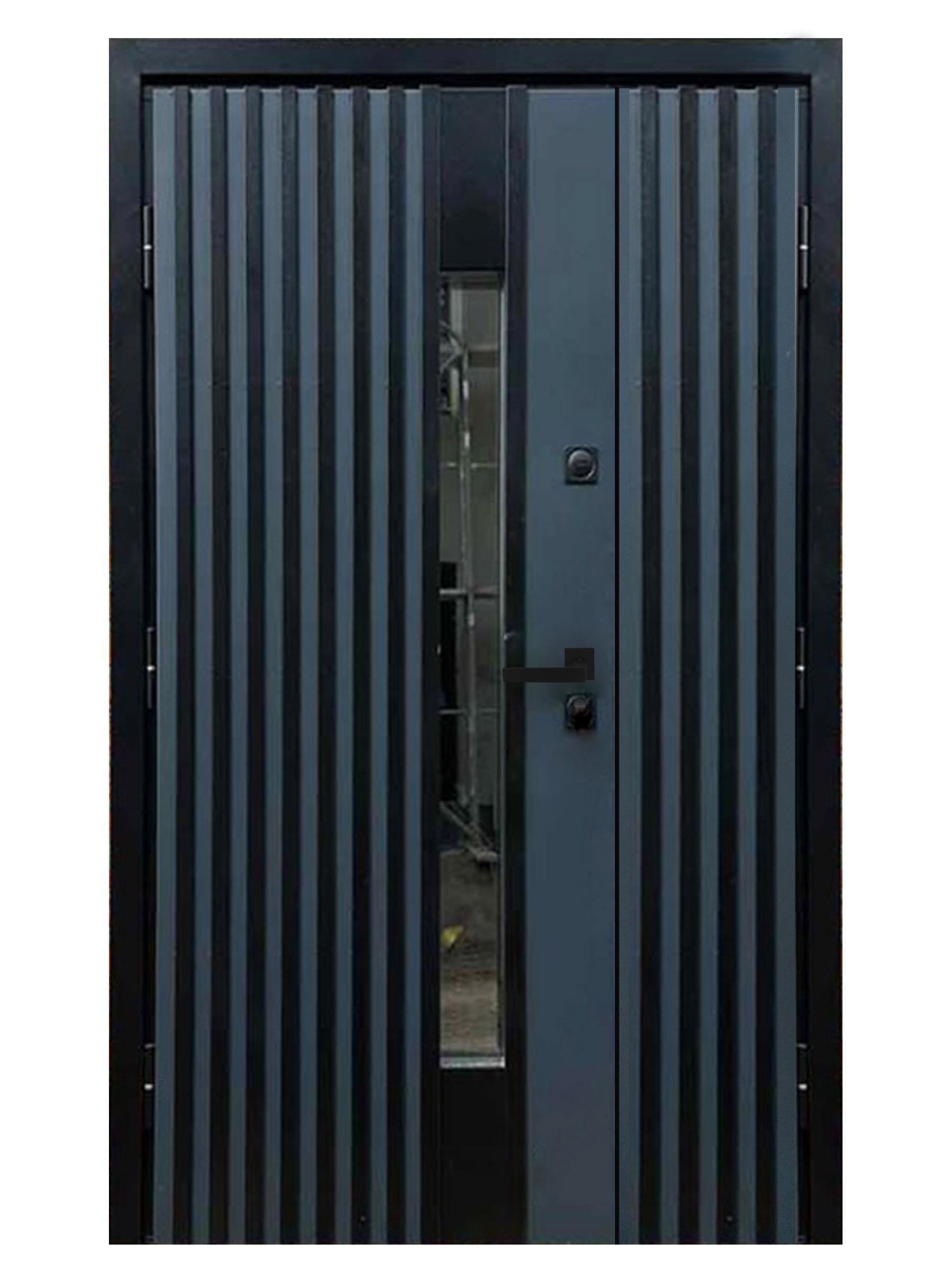 Дверь входная Максимум NPL26 2040х1200 мм Антрацит (10250264)