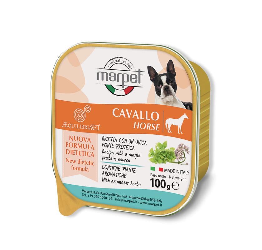 Корм влажный Marpet Aequilibriavet для собак с кониной 100 г