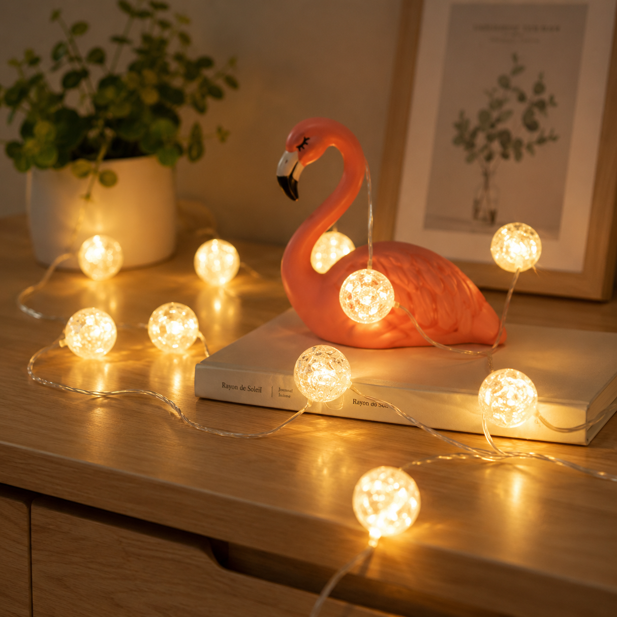 Гирлянда штора Шарики USB 242 led 8 режимов 3x3 м Теплый (3082319488)
