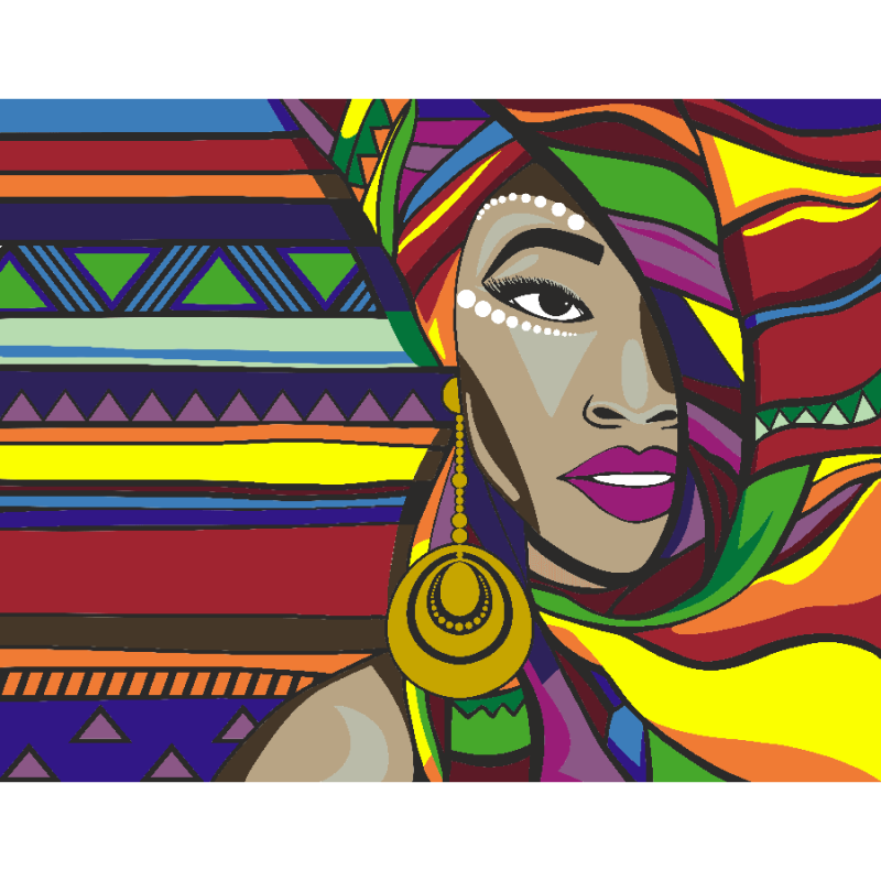 Картина по номерам Rosa Ethnic 35х45 см (Az-261203)