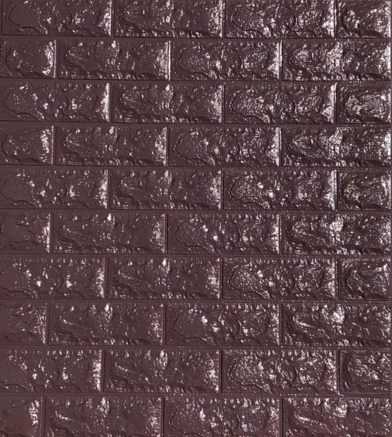 Самоклеящаяся 3D панель Sticker Wall 700x770x7 мм Коричневый кирпич (00144)