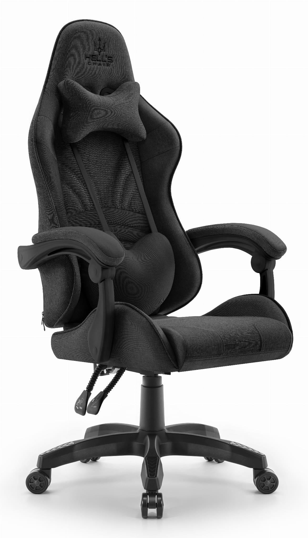 Кресло компьютерное Hell's Rainbow тканевое Black (5904172376190)