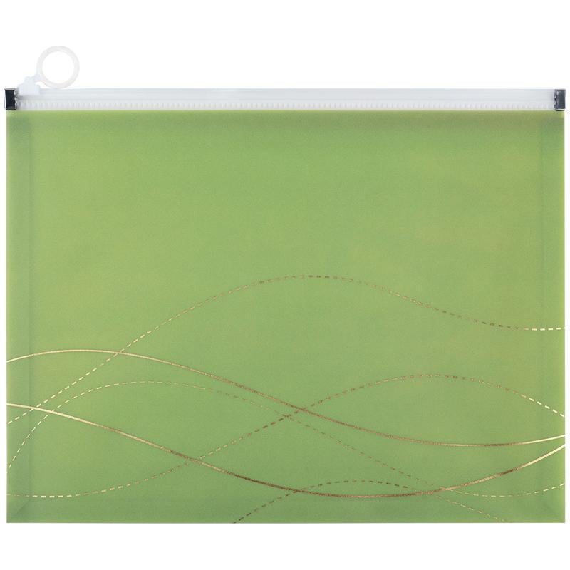 Папка на молнии zip-lock Axent Waves-3 A4 Зеленый (1497-42-A)