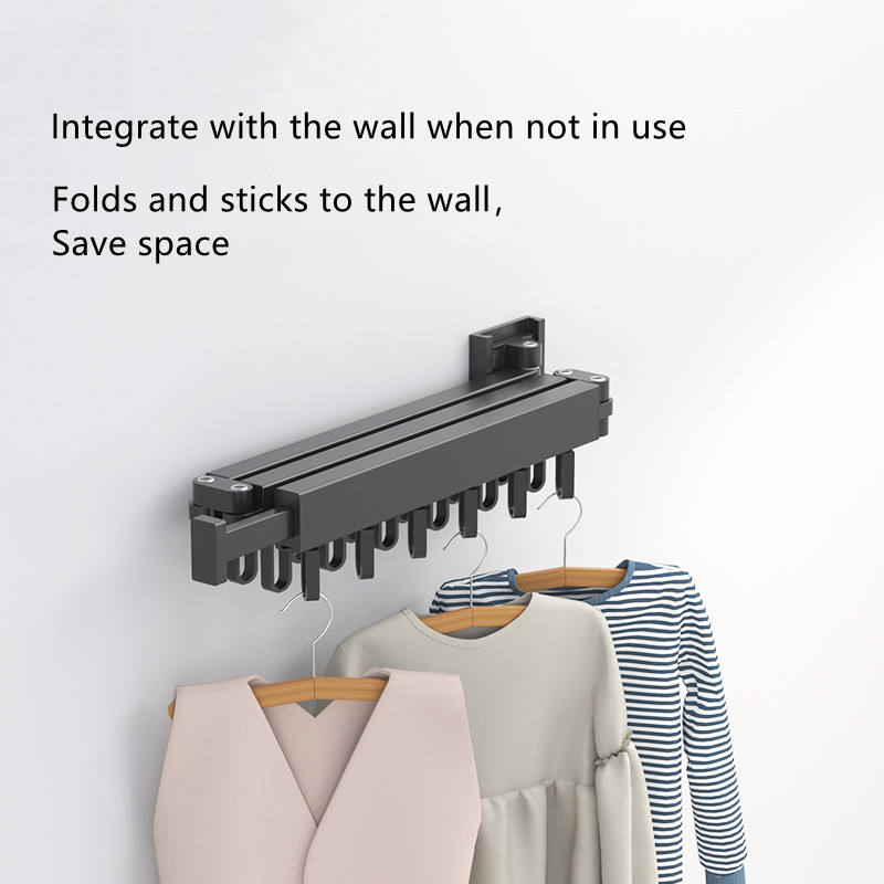 Вешалка-сушилка настенная LS-7828 раскладная 101x23х10х6,5 см Black (784780575) - фото 4