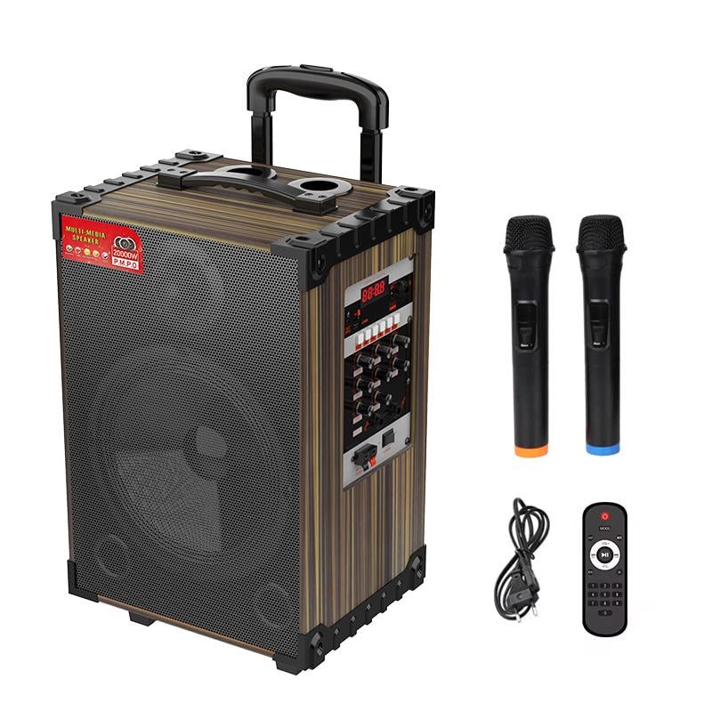 Акустична система портативна 12" колонка 40 Вт з 2 шт. PartyBox Wireless мікрофонами для караоке (0122)