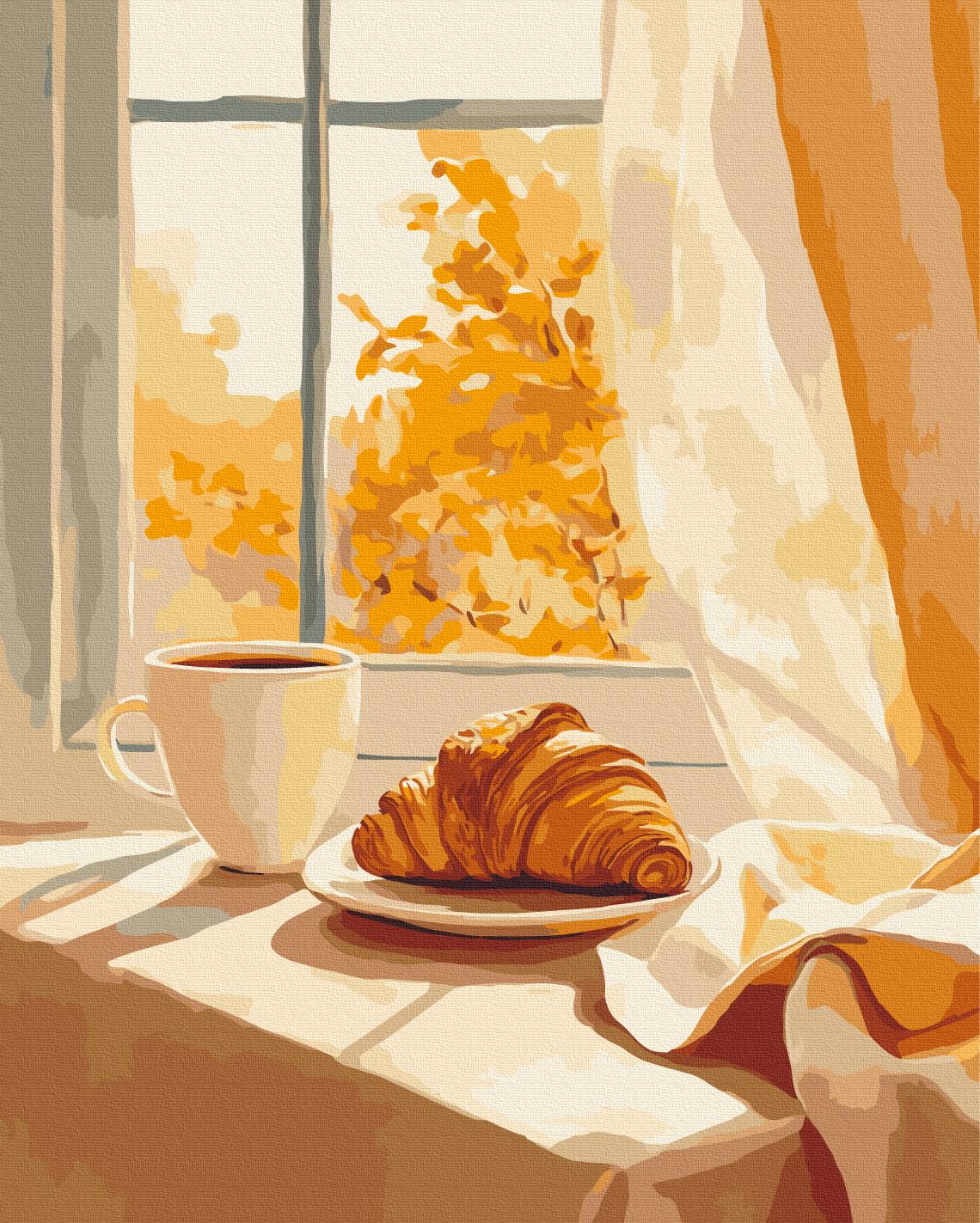 Картина по номерам Brushme Круассан и кофе 40x50 см (BS54447)