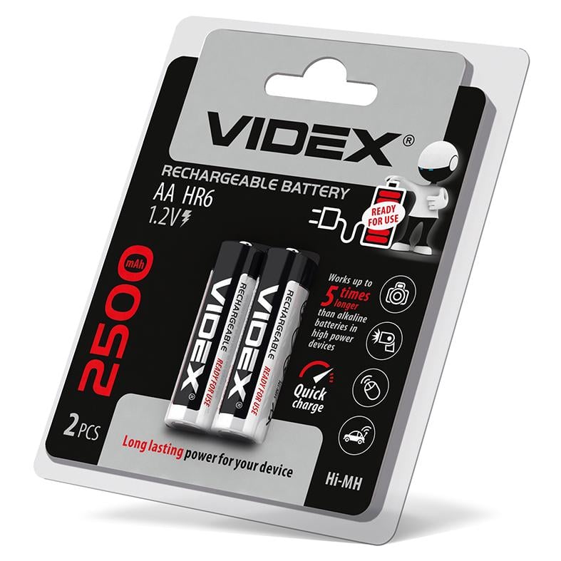 Акумулятор Videx HR6/AA 2500 mAh 2 шт. (2023341000025-E3)