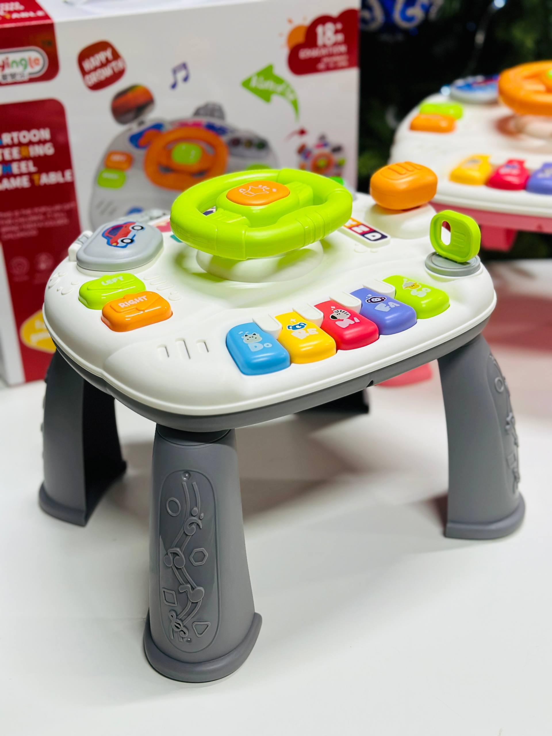 Столик музыкальный интерактивный для малышей Серый (2614-1)