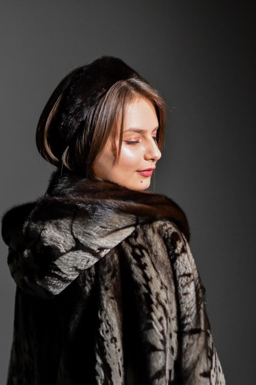 Обруч для волос MyScarf меховой атуральная норка one size Шоколадный (11439128)