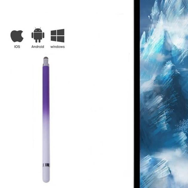 Стилус двосторонній для малювання 2в1 Фіолетовий - фото 3