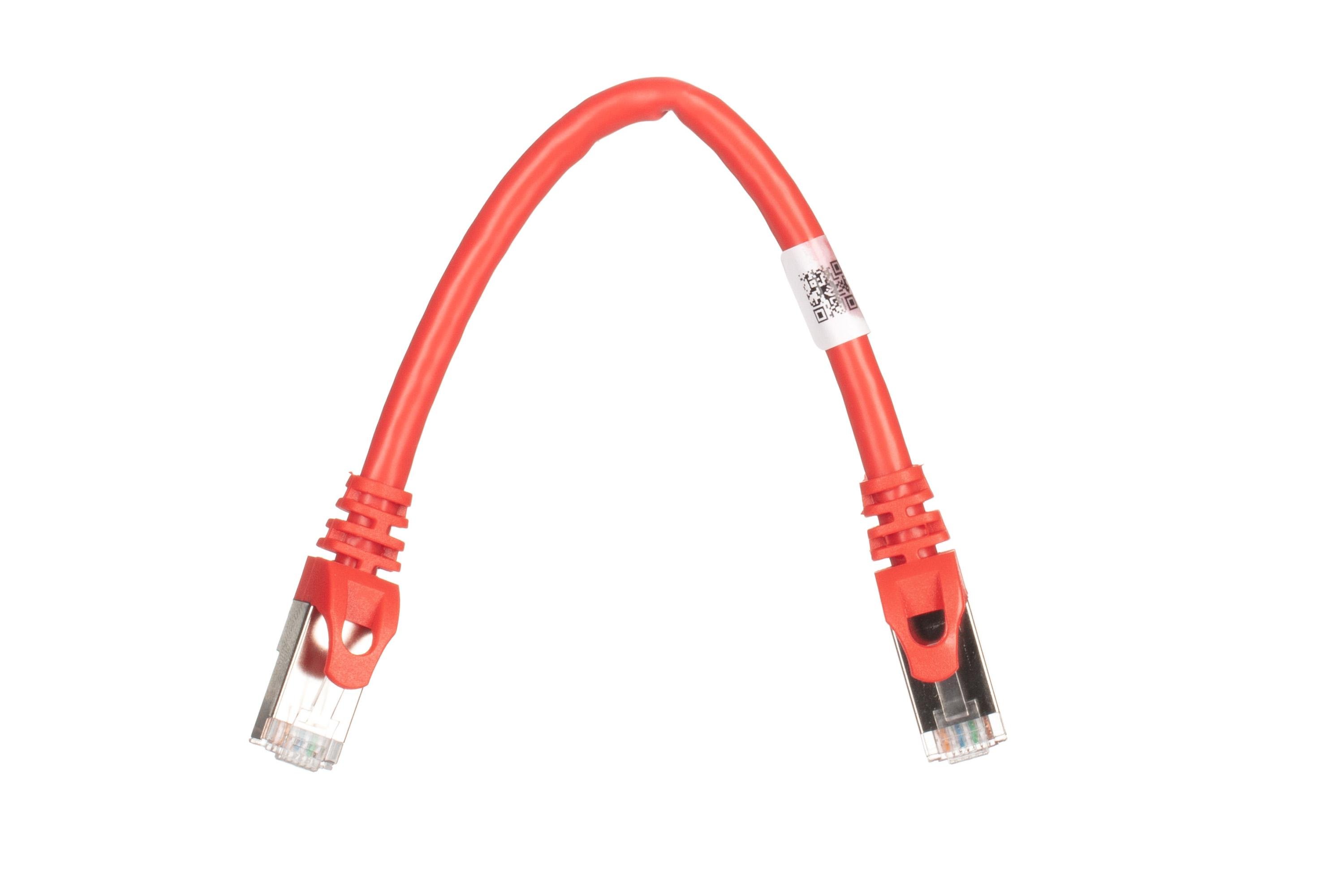 Патч-корд 2E Cat 6 27AWG 0,2 м с двойным экранированием S-FTP Красный (2E-PC6SFTPCOP-020RD) - фото 1