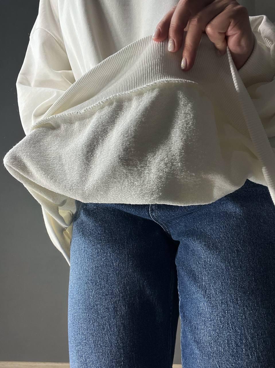 Світшот жіночий LSK 5258 довгий OS Білий (1830) - фото 9