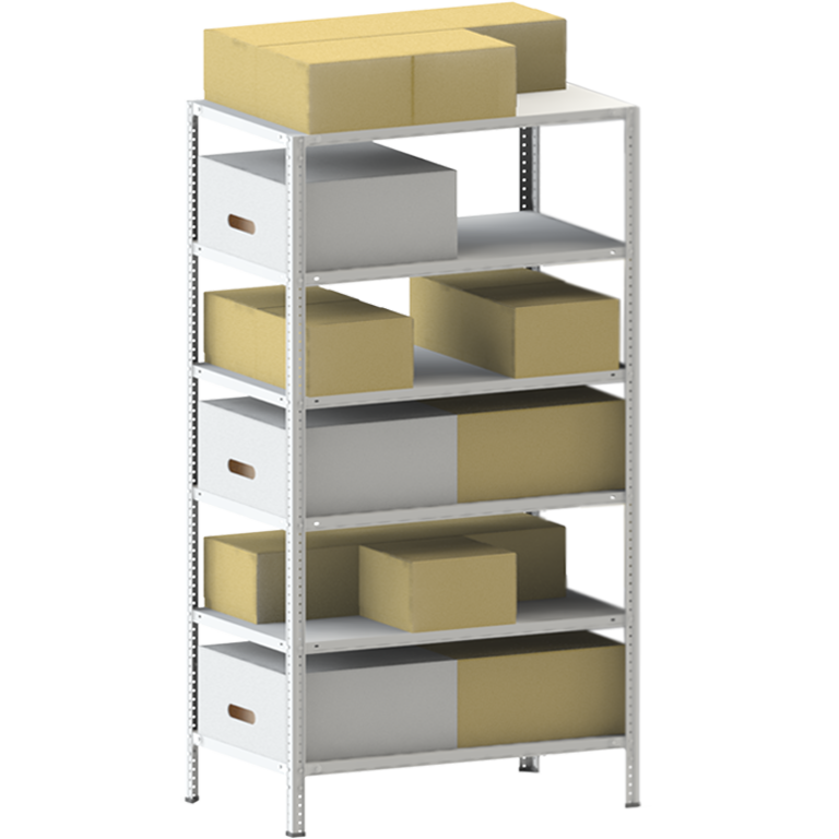 Стеллаж металлический 6х200 кг/п 2000х1500х500 мм на болтовом соединении - фото 6 Стеллаж металлический 6х200 кг/п 2000х1500х500 мм на болтовом соединении - фото 6