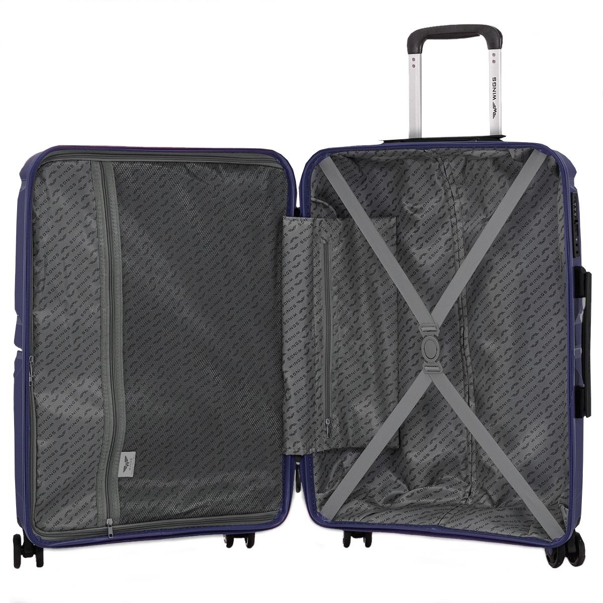 Чемодан полипропиленовый Wings PHX01 средний Синий (Wp00559) - фото 7 Чемодан полипропиленовый Wings PHX01 средний Синий (Wp00559) - фото 7