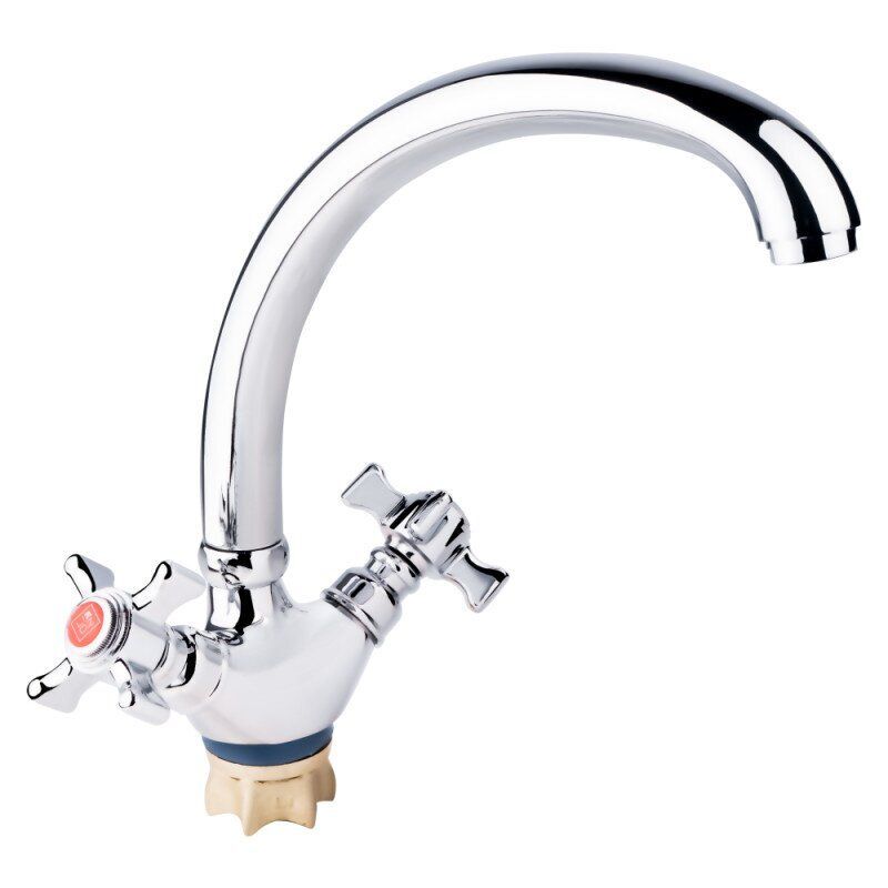 Змішувач для кухні Lidz 31 22 LIDZCRM312227103 двоважільний Хром (76537)