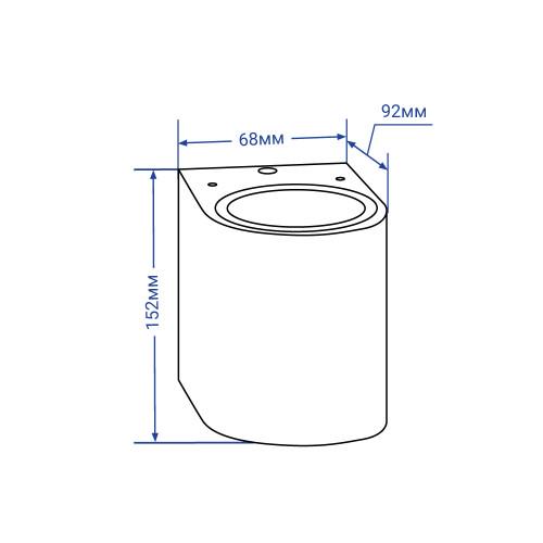 Світильник вуличний настінний під лампу Feron Сірий (DH015) - фото 4