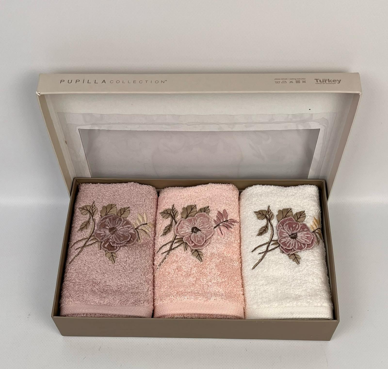 Набір рушників Pupilla Hayal Model 5 3 шт. 30x50 см Різнокольоровий (CN29884)