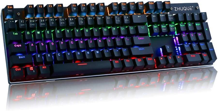 Клавіатура Teamwolf RGB 104 Full Keys Anti-Ghost Blue Switches механічна ігрова (1694035535)