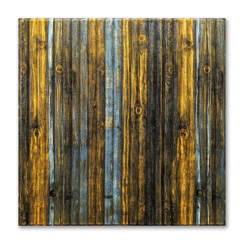 Самоклеящаяся 3D панель Sticker Wall 700x770x5 мм Серо-коричневый бамбук (00210)