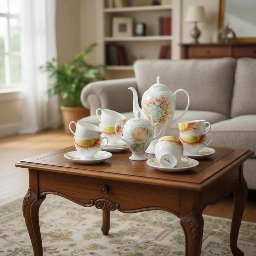 Сервиз чайный Sakura Sunflower 14 пр. на 6 персон - фото 3 Сервиз чайный Sakura Sunflower 14 пр. на 6 персон - фото 3