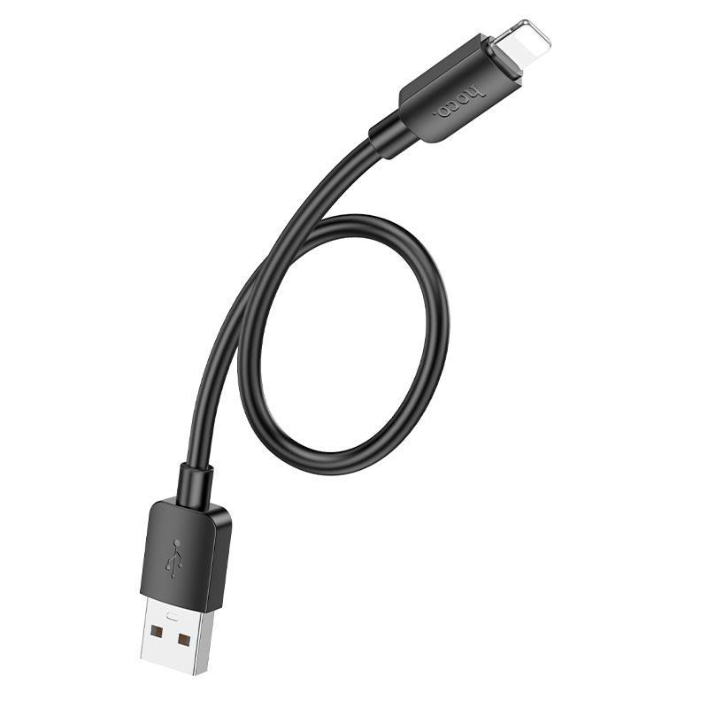 Кабель Hoco X96 USB to Lightning 12W 0,25 м Black - фото 3