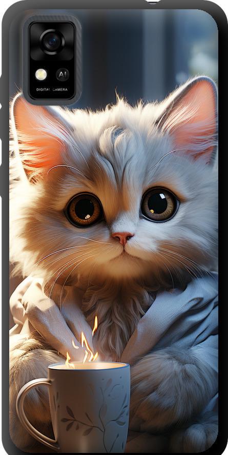 Чехол на ZTE Blade A31 White cat (5646b-2522-42517)