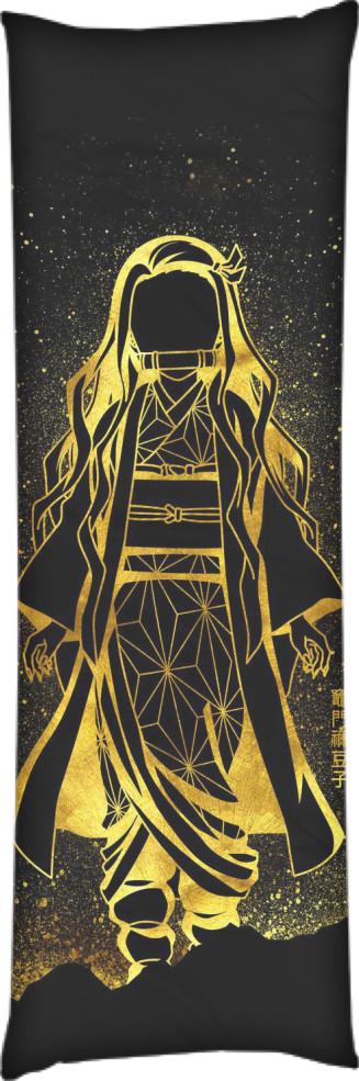 Подушка дакимакура Golden Nezuko 60х180 см (14102063)