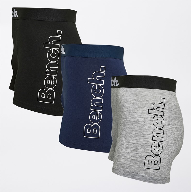 Набір трусів боксерів чоловічих анатомічних Bench Underwear Boxer Shorts 3 шт. M Чорний/Сірий/Темно-синій (43546) - фото 2