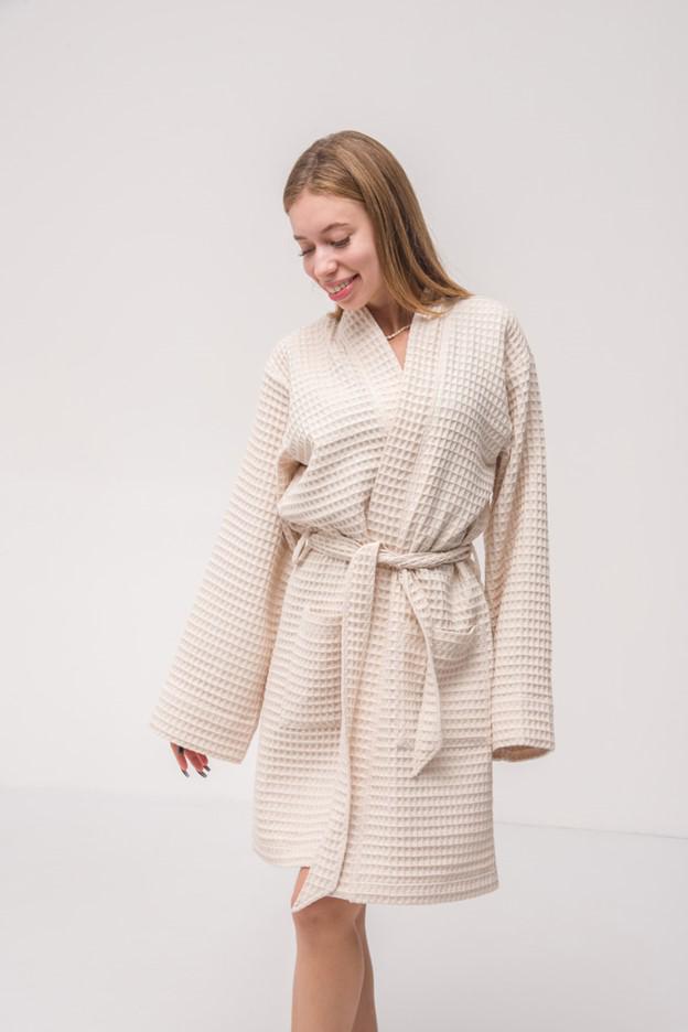 Халат вафельный Mavi-textile хлопковый SM (1757)