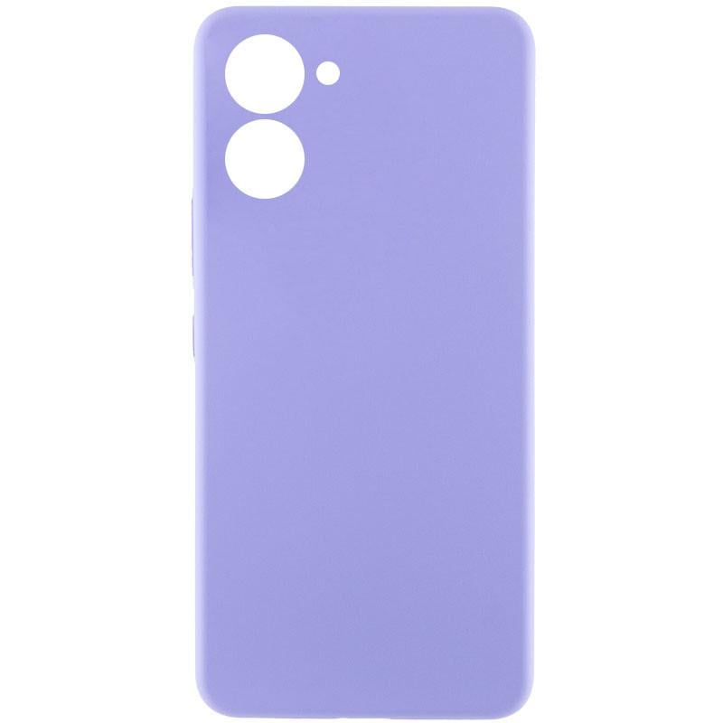 Противоударный чехол Silicone Cover Lakshmi Full Camera (AAA) для Realme C33 Сиреневый / Dasheen