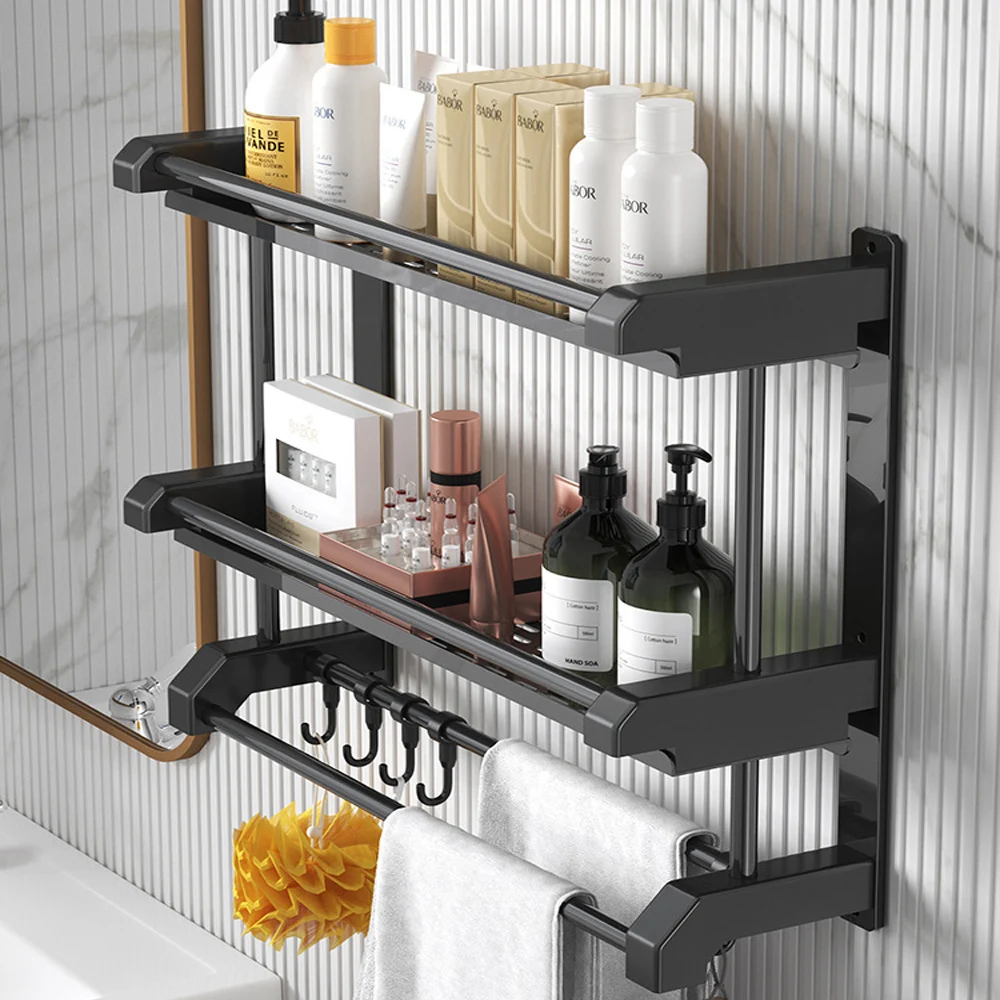 Полка для ванной комнаты SKLM-10 настенная 2 яруса Полка для ванной комнаты SKLM-10 настенная 2 яруса