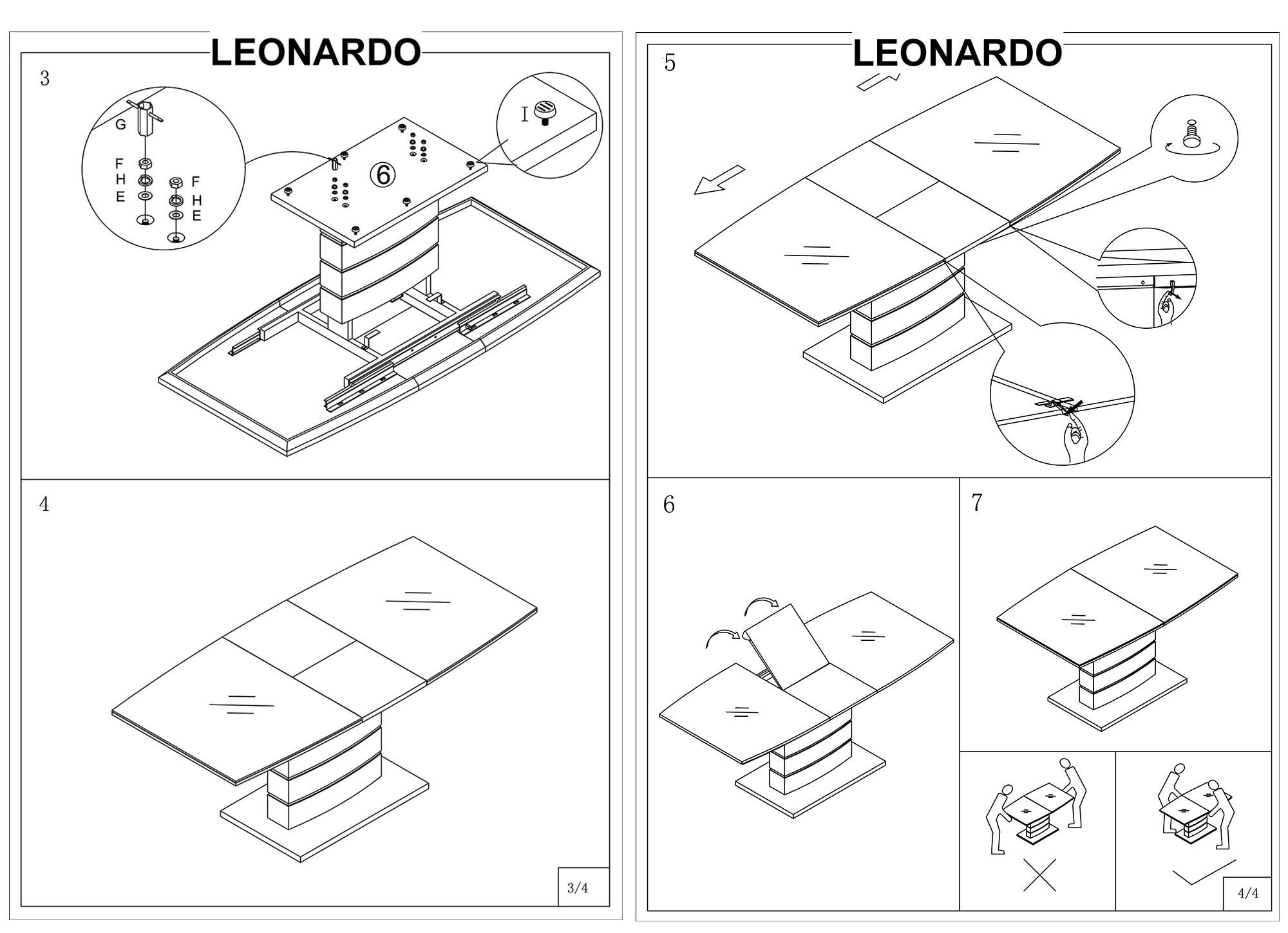 Стол обеденный Signal Leonardo 140х80 Дуб - фото 10