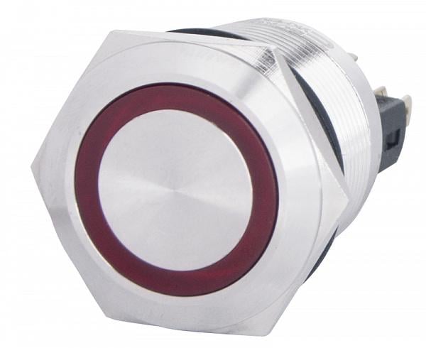 Кнопка плоска АСКО-Укрем TYJ 22-271 1NO+1NC металева LED 220 V 22 мм Червоний (A0140010133) Кнопка плоска АСКО-Укрем TYJ 22-271 1NO+1NC металева LED 220 V 22 мм Червоний (A0140010133)