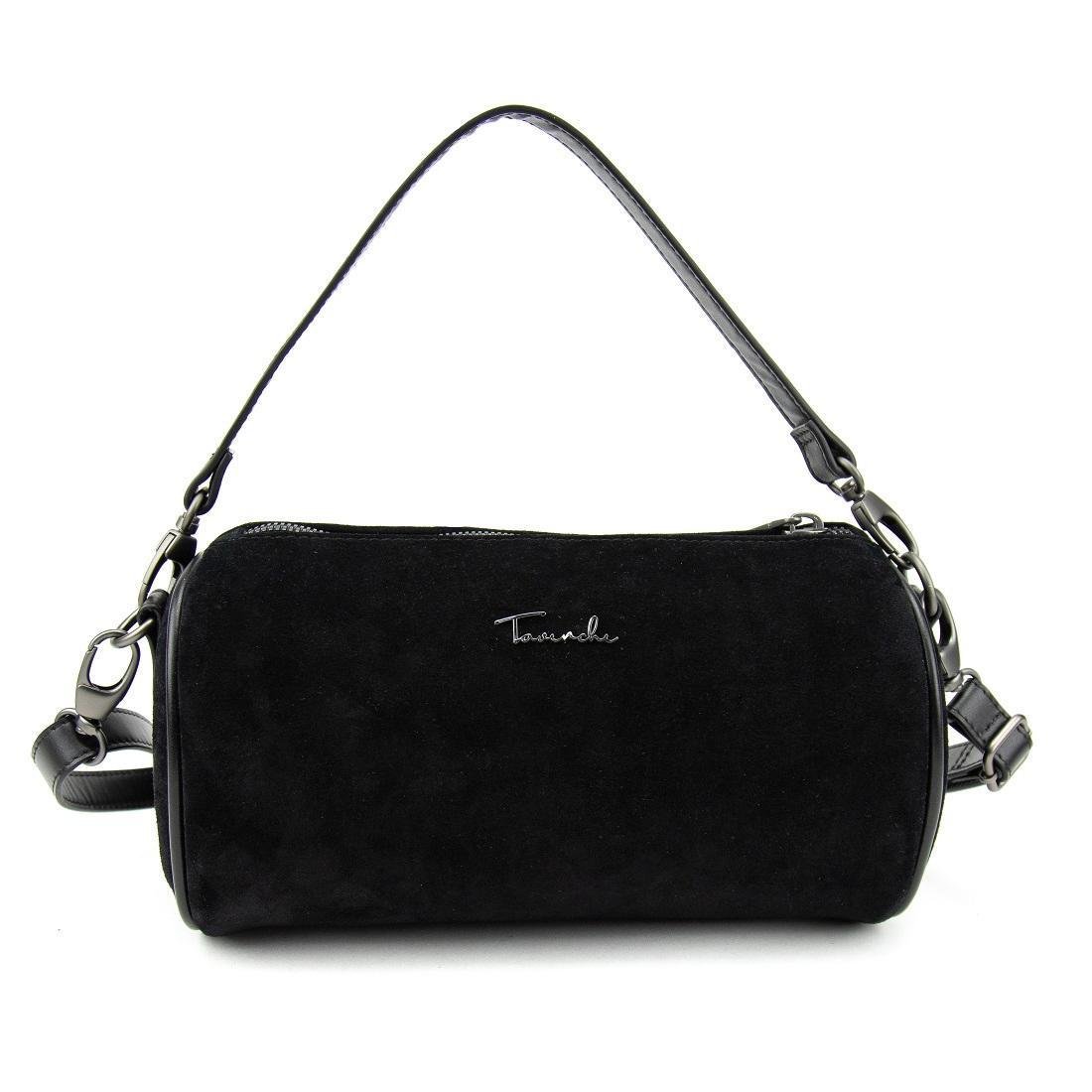 Сумка-кроссбоді жіноча замшева у формі бочонка Tavinchi CH-0777A-Y Чорний (2656558885) - фото 3