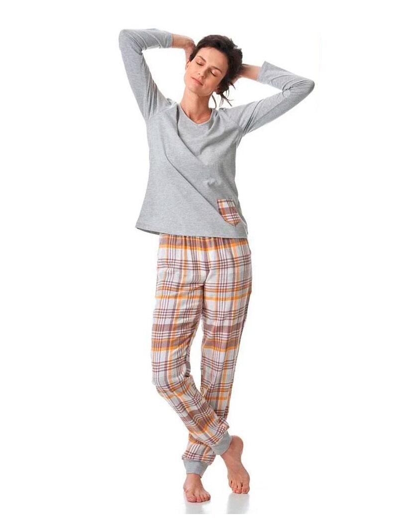 Пижама женская Key LNS 458 штаны хлопок S Светло-серый (36993)