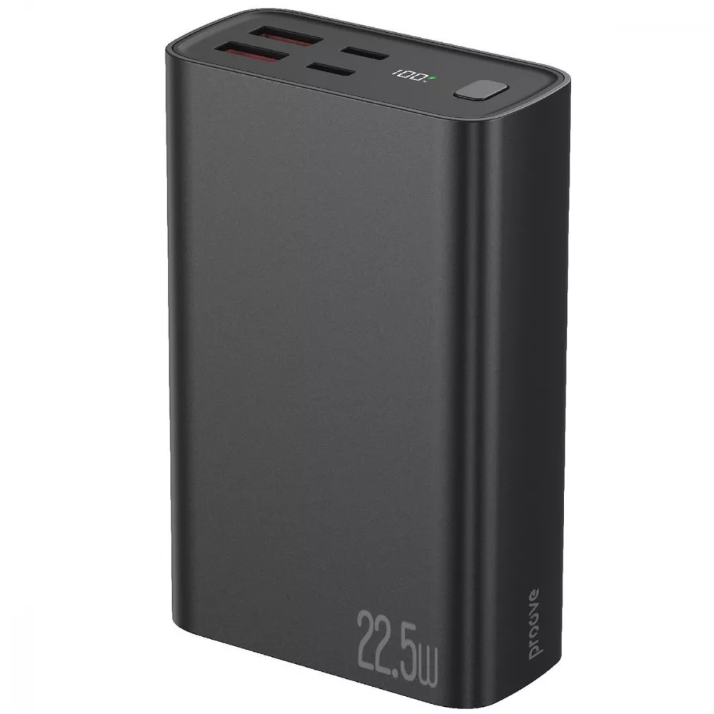 Повербанк Proove Hyper Flux Plus швидка зарядка 22,5W 20000 mAh Чорний