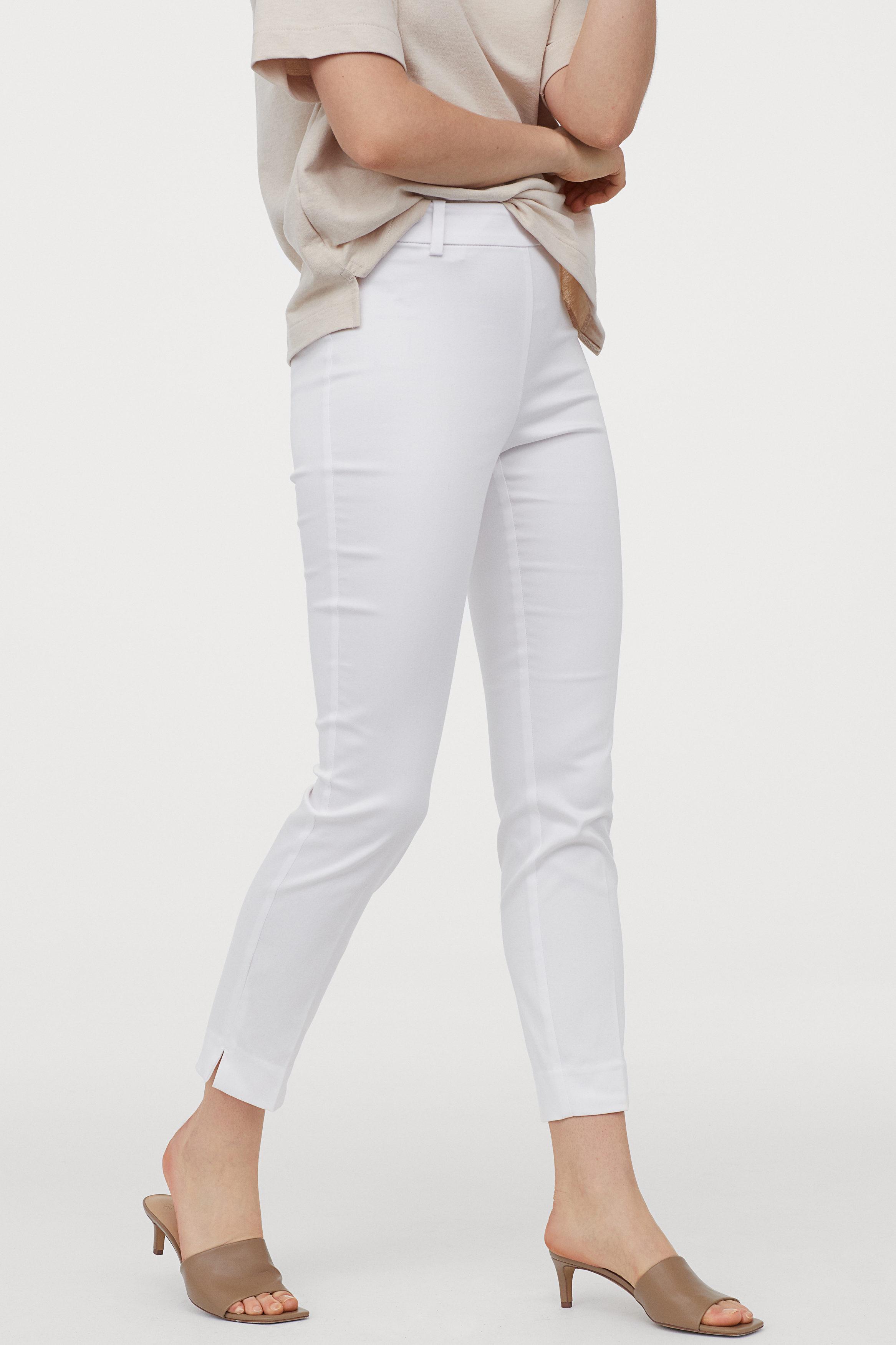 Брюки H&M р. 36 Белый (766346008b49)