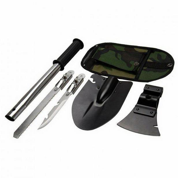 Набір туристичний 5в1 пила/ніж/лопата/сокира/відкривачка (21246696) - фото 2