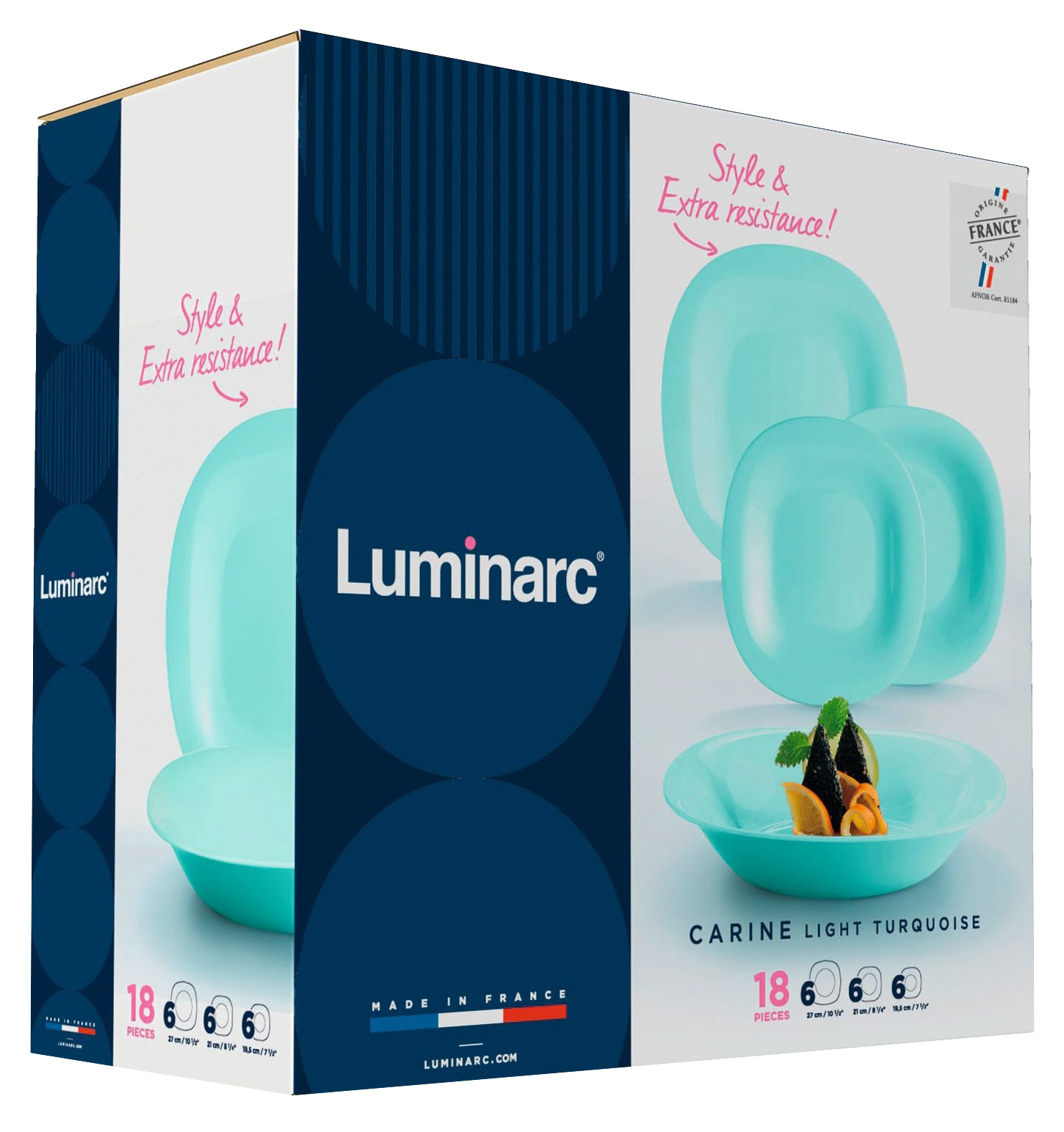 Сервиз Luminarc CARINE LIGHT TURQUOISE 18 шт. (UG-P7628) - фото 3 Сервиз Luminarc CARINE LIGHT TURQUOISE 18 шт. (UG-P7628) - фото 3