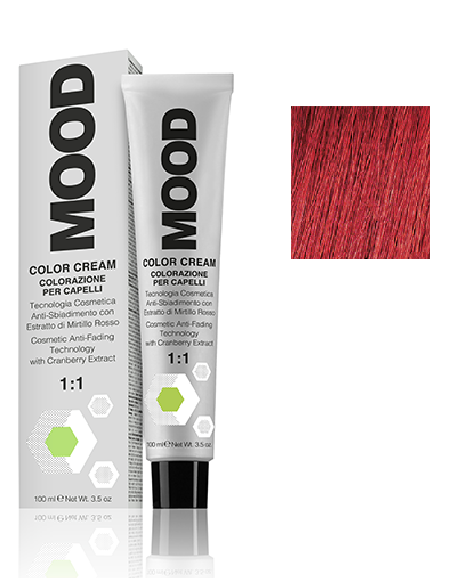 Крем-фарба для волосся Мood Сolor з аміаком 100 мл 7/55 Насичений червоний блонд
