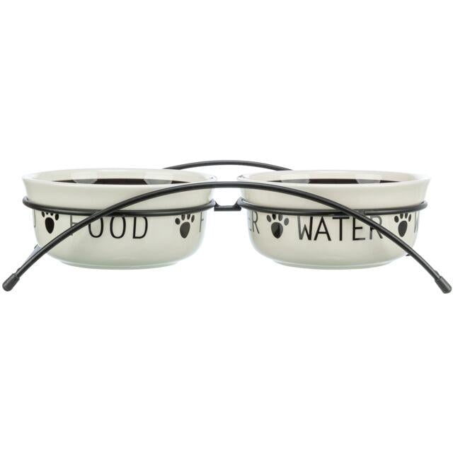 Миски керамічні на підставці Food/Water для собак 0,6 л 15 см (TX-24641)