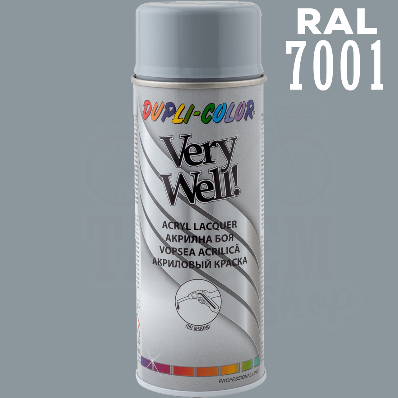 Аерозольна фарба емаль акрилова універсальна Dupli Color Very Well 400 мл Сріблясто-сірий (RAL 7001) - фото 2 Аерозольна фарба емаль акрилова універсальна Dupli Color Very Well 400 мл Сріблясто-сірий (RAL 7001) - фото 2