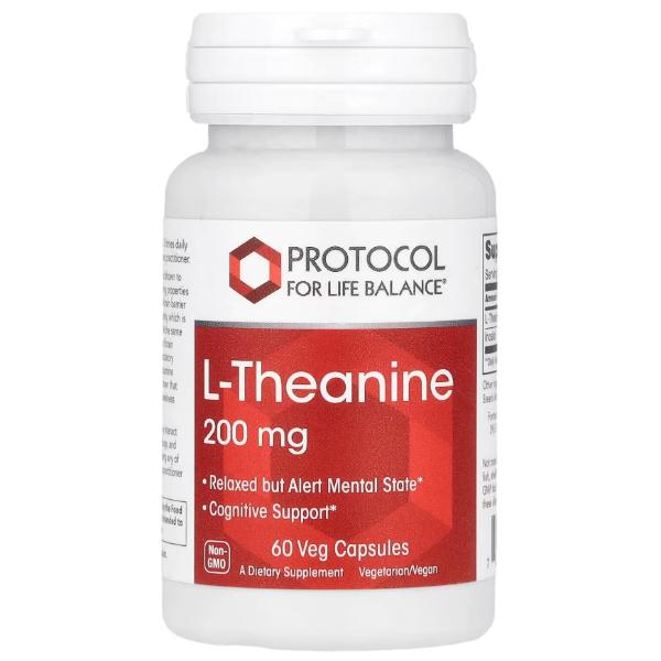 Амінокислота Protocol for Life Balance L-Theanine 200 мг 60 вег. капс. (23712930)
